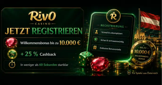 Rivo Casino Registrierung banner